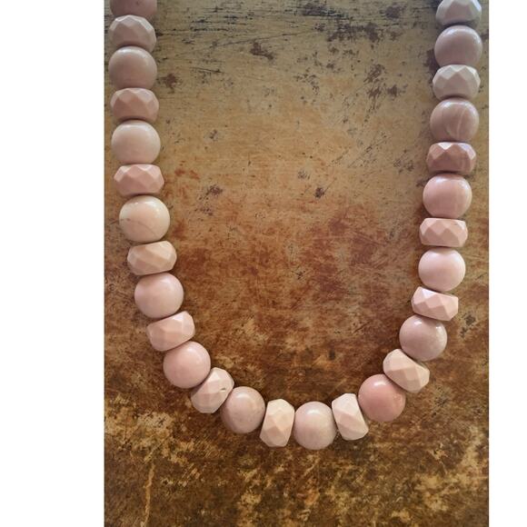 Jay King Necklace Sterling Silver and Pink Jasper Beaded - Picture 5 of 6